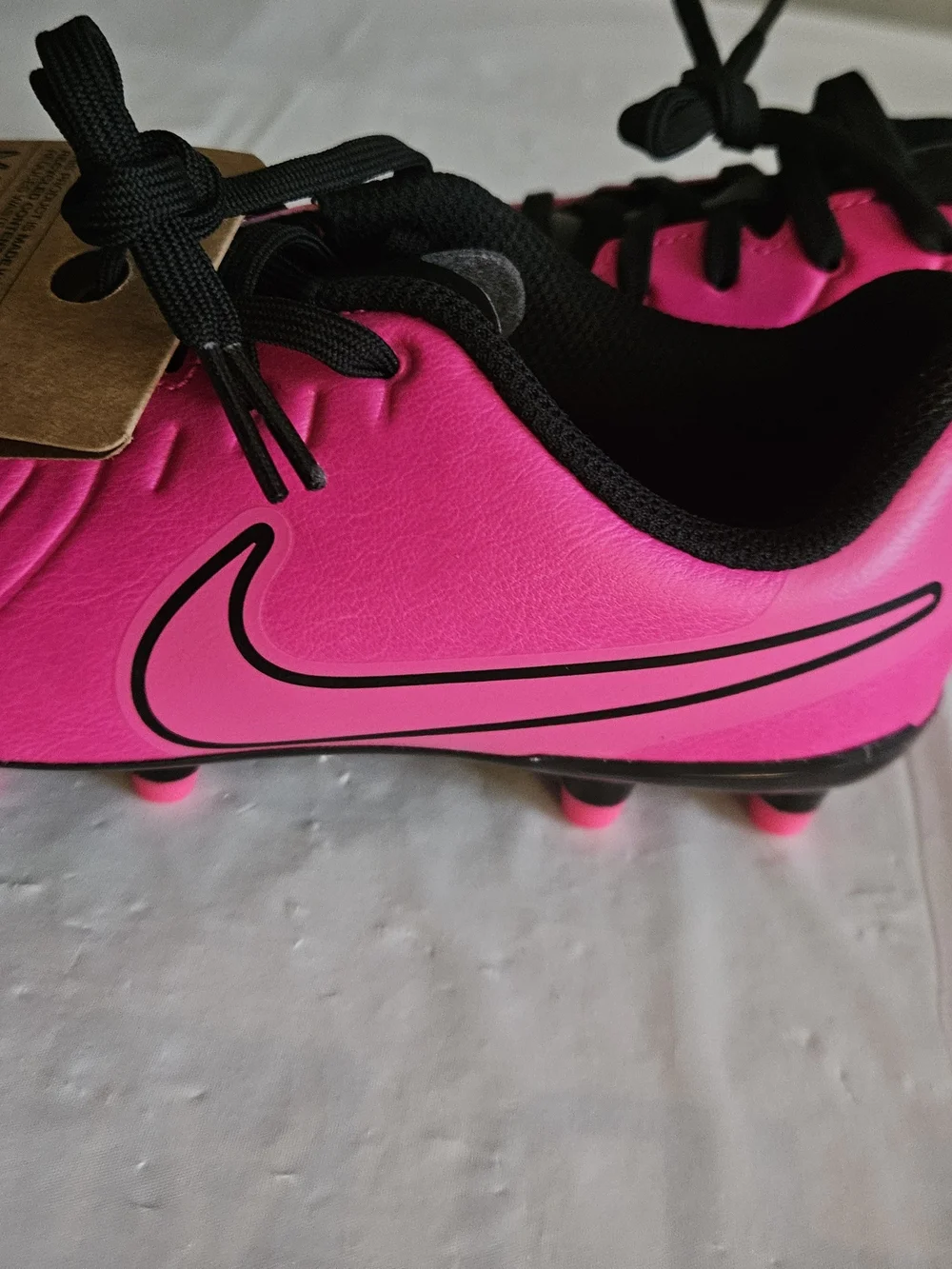 Nike Jr Tiempo Legend 10 Club FG/MG Pink Black Soccer Cleats Youth US 1Y New